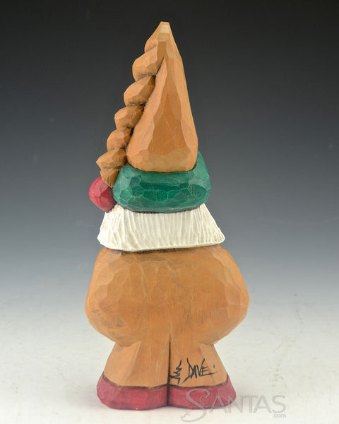 Holly Heart Tallhat Santa Carving by Dave Francis 9 inch