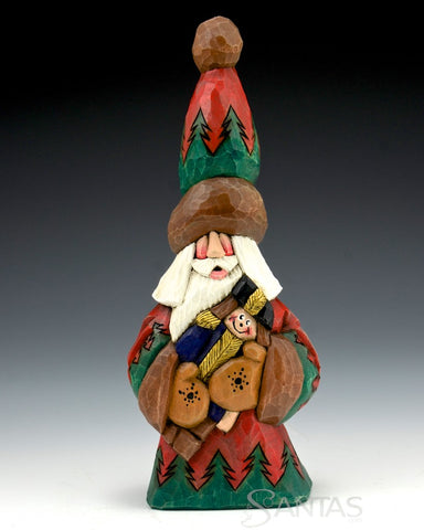 9 inch Toy Soldier Santa Carving by Dave Francis