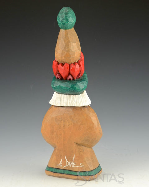 Sweetheart Tall Hat Santa Carving by Dave Francis 9 inch
