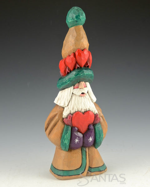 Sweetheart Tall Hat Santa Carving by Dave Francis 9 inch
