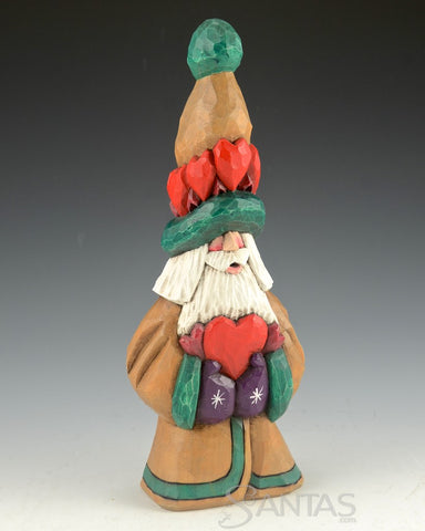 Sweetheart Tall Hat Santa Carving by Dave Francis 9 inch