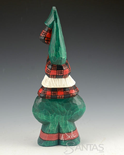 Twas the Night Tall Hat Santa Carving by Dave Francis 9 inch