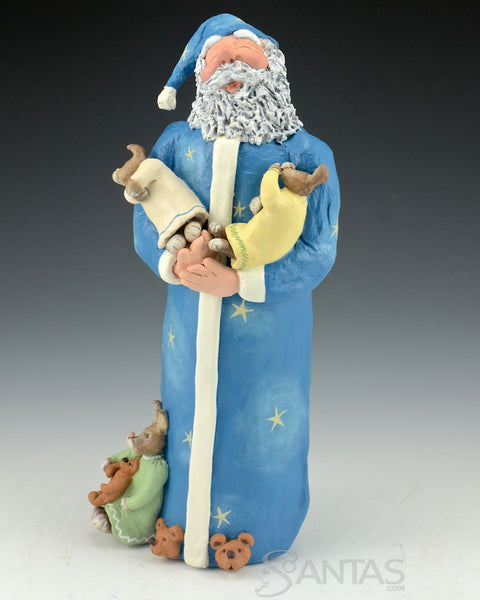 Sleepytime Santa with Bunnies - Ginny Diezel Original