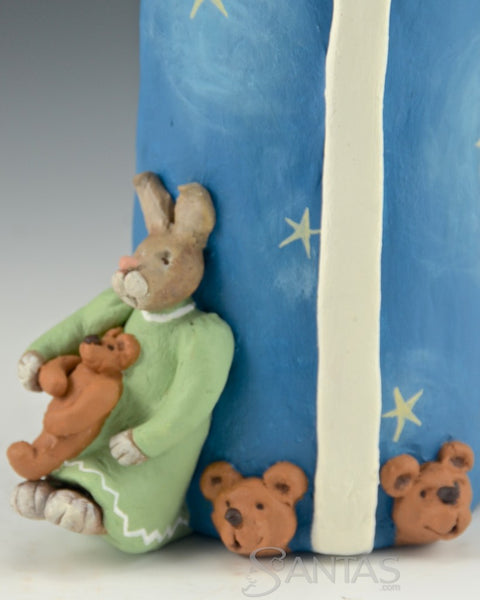 Sleepytime Santa with Bunnies - Ginny Diezel Original