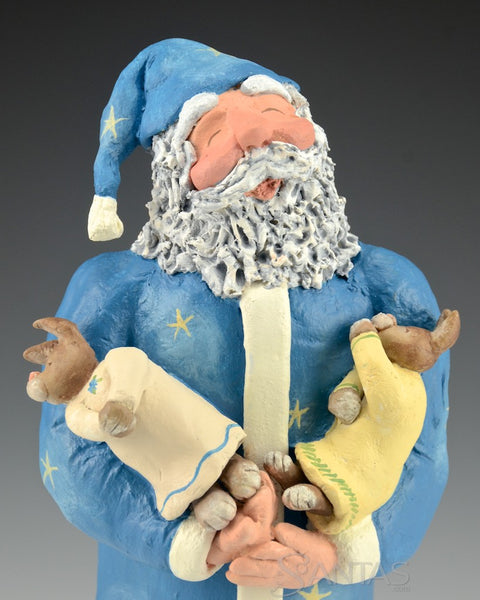 Sleepytime Santa with Bunnies - Ginny Diezel Original