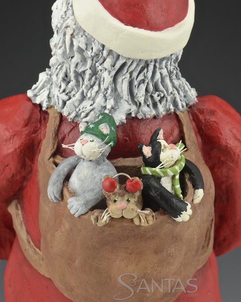 Santa with Kitties - Ginny Diezel Original