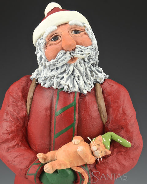Santa with Kitties - Ginny Diezel Original