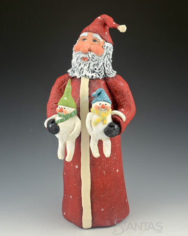 Noel Santa and Snowmen - Ginny Diezel Original Santa