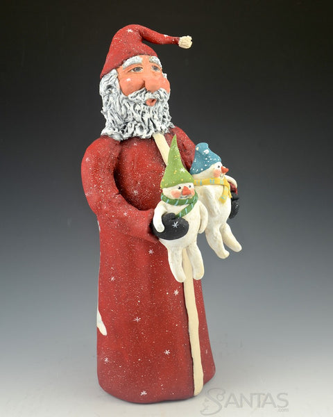 Noel Santa and Snowmen - Ginny Diezel Original Santa