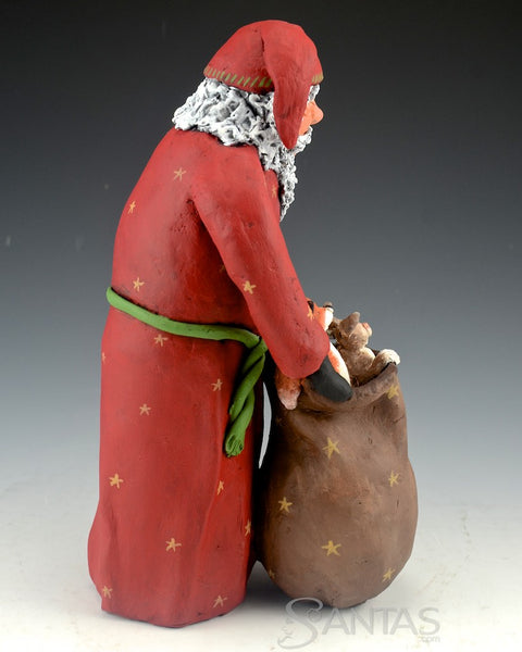 Claus and His Critters - Ginny Diezel Original Santa Sculpture