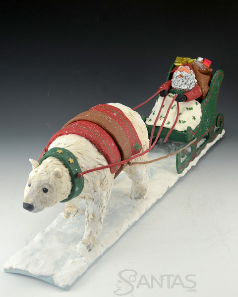 Santa's Polar Sleigh - Ginny Diezel Original Sculpture
