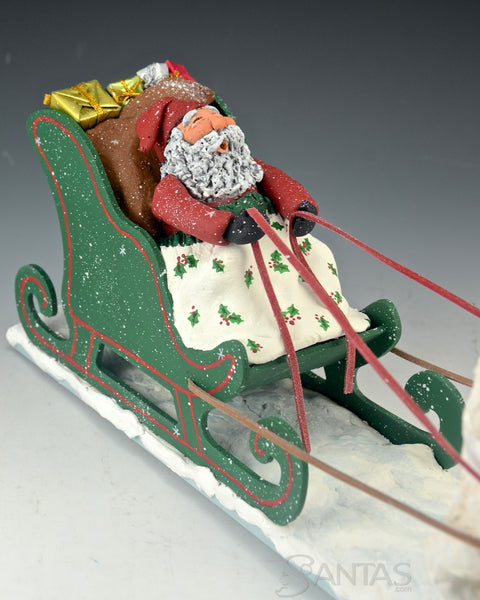 Santa's Polar Sleigh - Ginny Diezel Original Sculpture