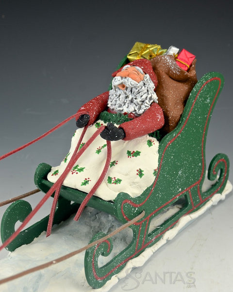 Santa's Polar Sleigh - Ginny Diezel Original Sculpture
