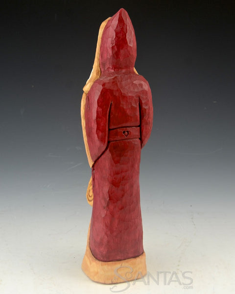 Ellis Olson 9 inch Wood Carved Santa with Nice List