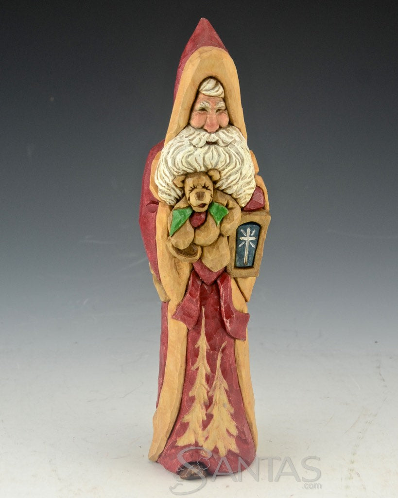 Ellis Olson carved wooden Santas | santas.com