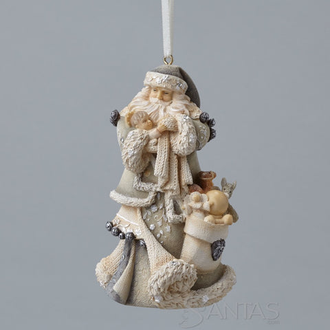 Santa with Baby Jesus Ornament - Karen Hahn Foundations