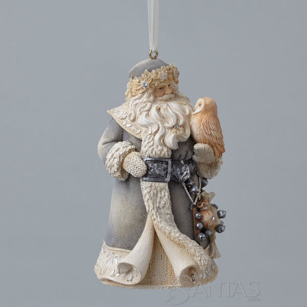 Santa with Owl Ornament - Karen Hahn Foundations