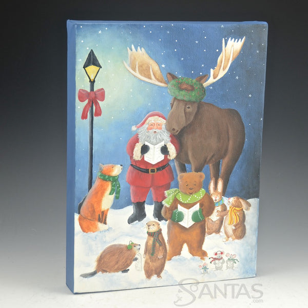 Merrily We're Caroling - Ginny Diezel 9 x 12 inch Canvas