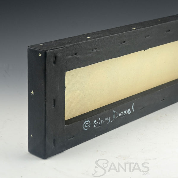 Santas All in a Row - Ginny Diezel 18 x 6 inch Canvas