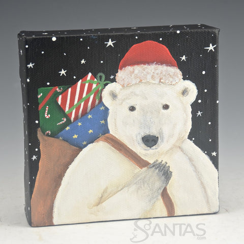 A Very Beary Santa - Ginny Diezel 5 inch Canvas
