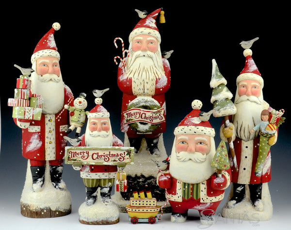 Greg Guedel Santa with Gifts and Snowman