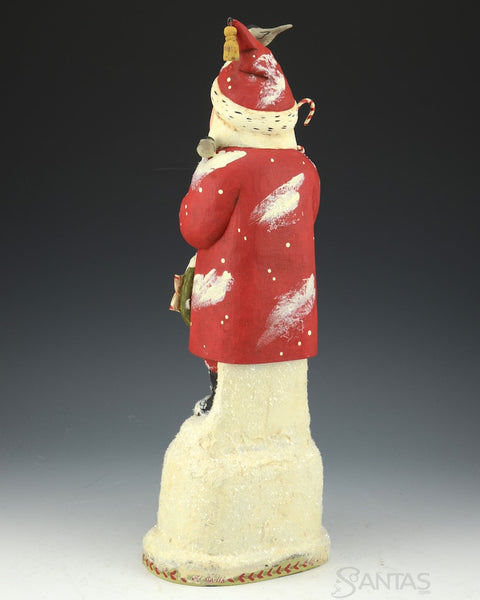 Greg Guedel 16 inch Santa with Wreath