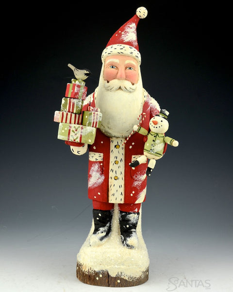 Greg Guedel Santa with Gifts and Snowman
