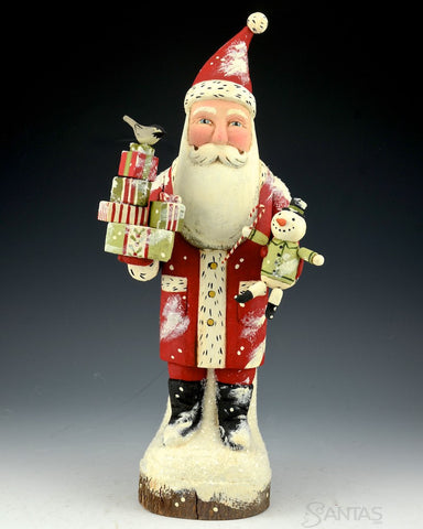 Greg Guedel Santa with Gifts and Snowman
