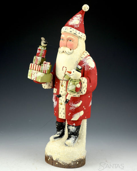Greg Guedel Santa with Gifts and Snowman