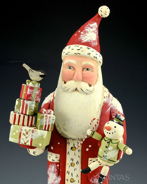 Greg Guedel Santa with Gifts and Snowman