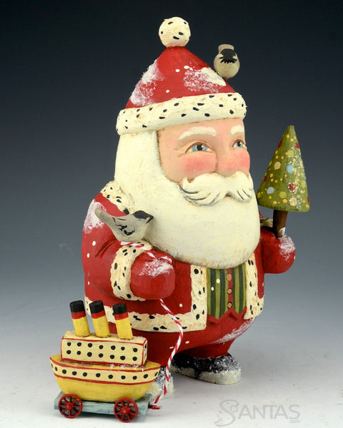 Greg Guedel Chubby Santa with Ship Toy