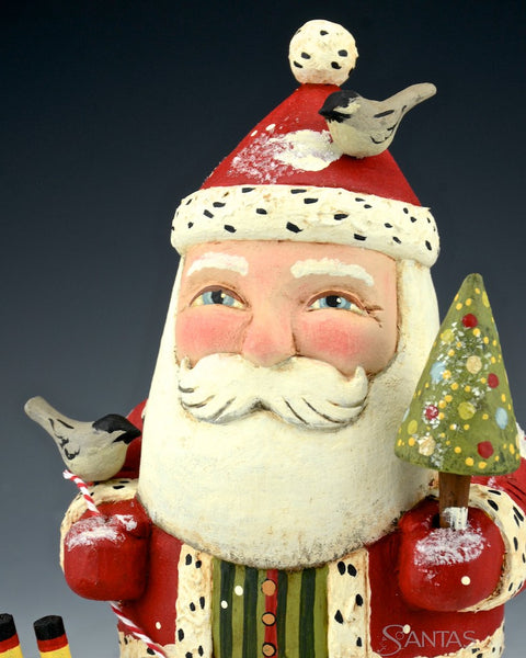 Greg Guedel Chubby Santa with Ship Toy