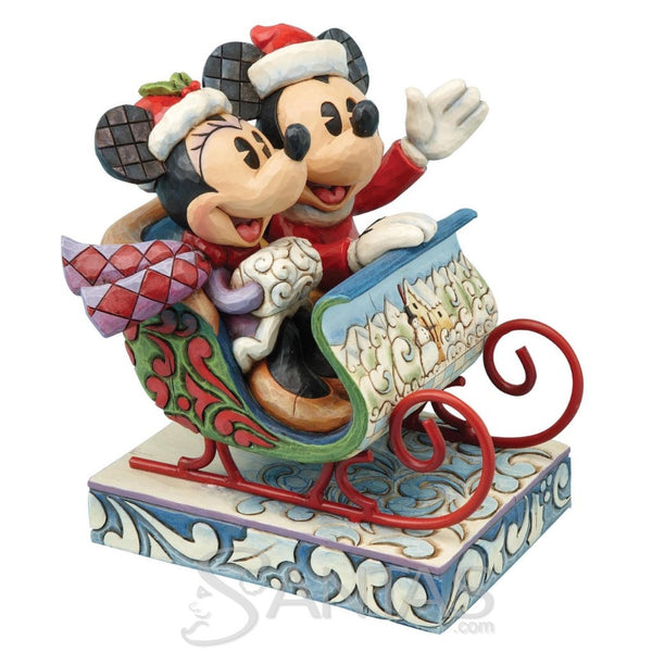 Disney Traditions Mickey and Minnie Old Fashioned Sleigh Ride Jim Shore