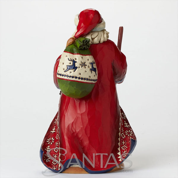 Lapland Santa With Reindeer Scene - A Joyful Journey