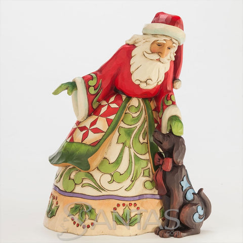 Santa with Puppy Fur-ever Festive by Jim Shore