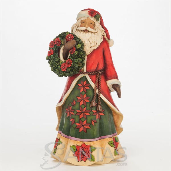 Poinsettia Santa - Flowering Festivity by Jim Shore