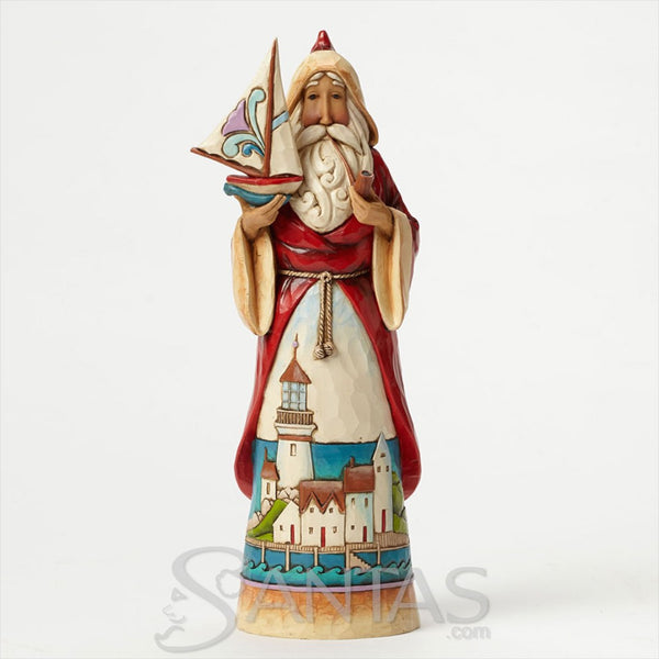 Jim Shore Santa with Sail Boat Tribute - Waves of Excitement