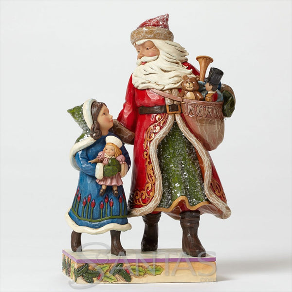 Jim shore Victorian Santa Walking with Child - Magic on Main Street