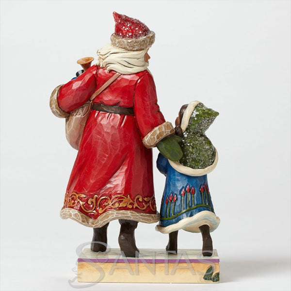 Jim shore Victorian Santa Walking with Child - Magic on Main Street