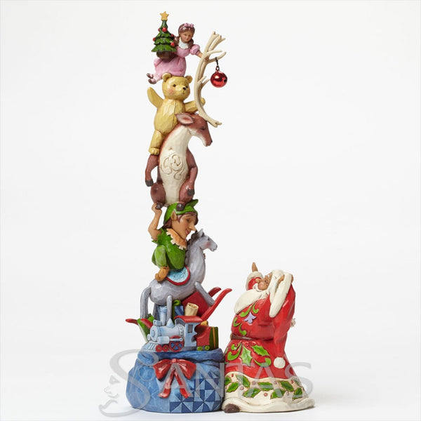 Santa with Stacked Toys in Bag - Wish Big by Jim Shore