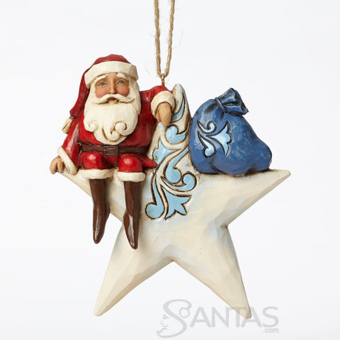 Santa on Star Ornament by Jim Shore