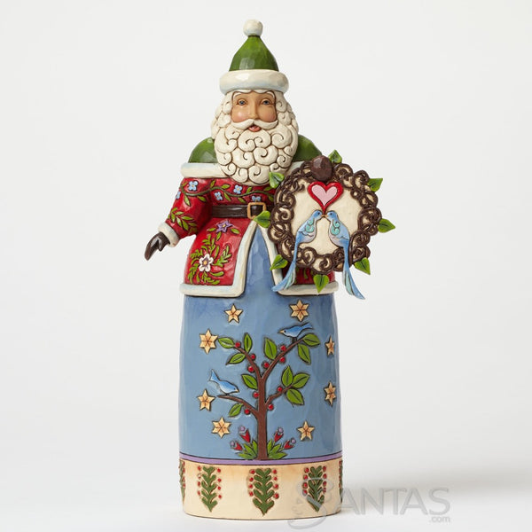 Williamsburg Santa with Wreath - Wintry Welcome Jim Shore