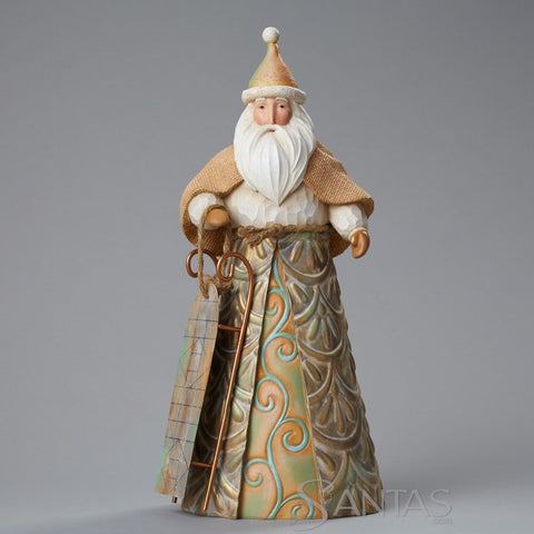 Santa with Sled - River's End by Jim Shore