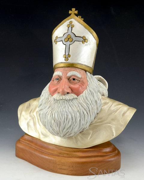 Saint Nicholas Bust Carving - Mark and Janet Klein
