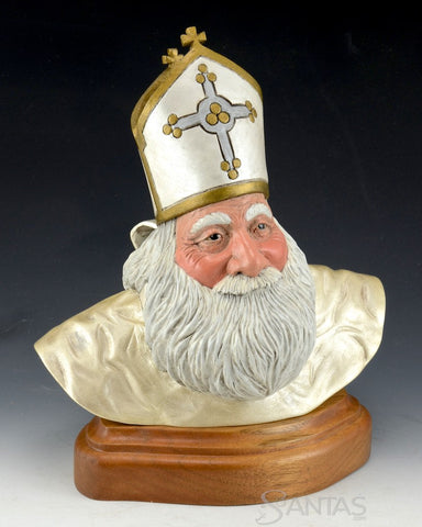 Saint Nicholas Bust Carving - Mark and Janet Klein