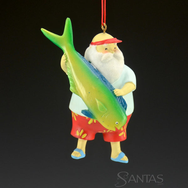Deep Sea Fisherman Santas - set of 6 ornaments
