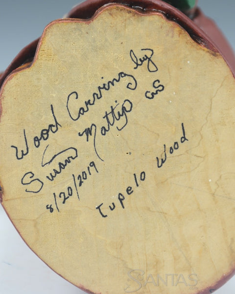 Old World Black Candy Cane Santa