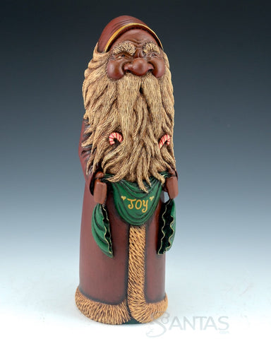 Black Joy Candlestick Santa by Susan Mattix