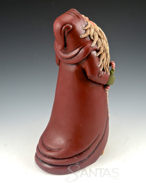 Susan Mattix Long Beard Santa with Candy Cane and Bell