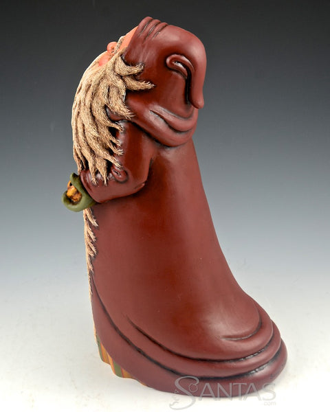 Susan Mattix Long Beard Santa with Candy Cane and Bell